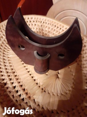 Retro hibátlan marhabőr szalvéta tartó és fogvájó tartó Iparművész