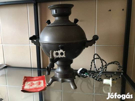 Retro hibátlan orosz szamovár eredeti papírokkal elektromos
