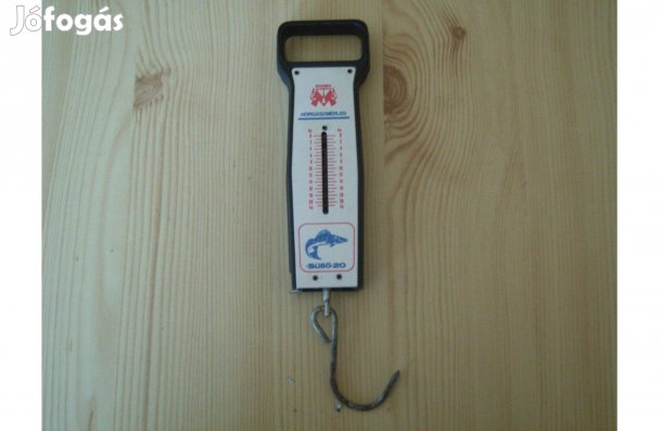 Retró horgászmérleg, Szeged, Süllő 20, függő akasztós halmérleg