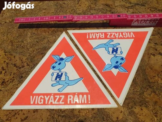 Retro hungária biztosítós matrica dekoráció szocreál cséb casco 1db