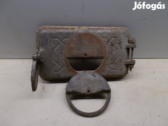 Retró huzatszabályzós kazán ajtó