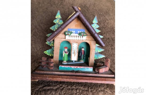 Retró időjárás jelző házikó , nem tejes, sérült 5000 Ft :Lenti