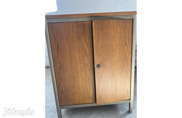 Retro irodai szekrény, tároló, tölgyfa
