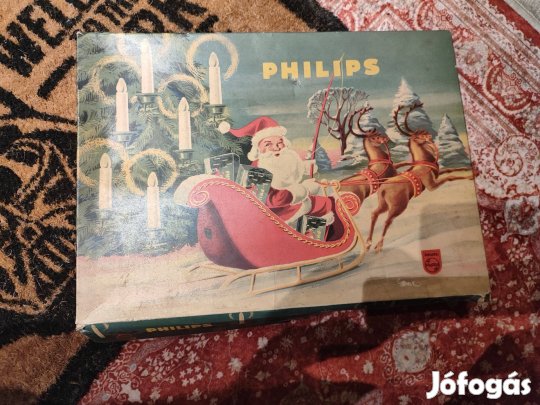 Retró izzósor Philips izzósor dobozos működik, mikulásos pót izzókkal