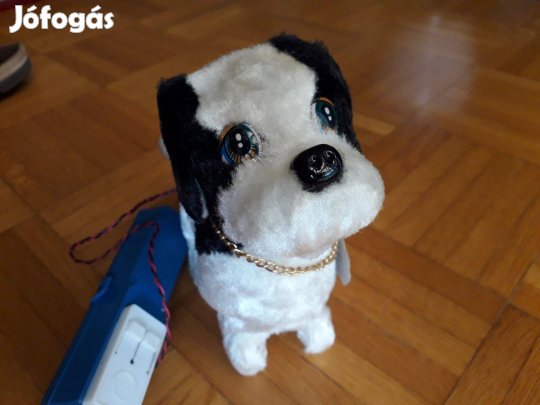 Retro játék, sétáló kutya, ugató, elemes, távirányítós