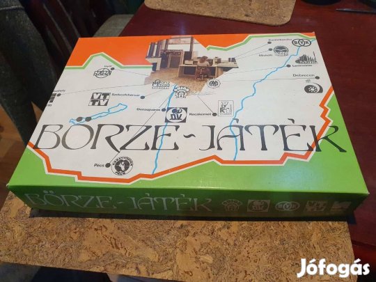 Retro játszatlan börze monopoly szerű társasjáték ikarusz Rába Videoto