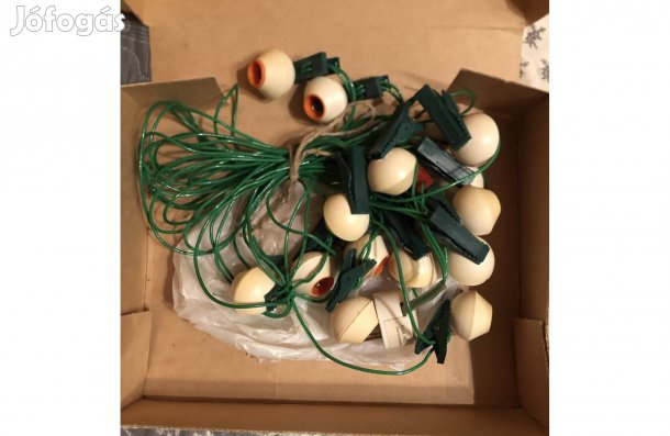 Retró karácsonyi csipeszes izzósor izzók nélkül 5000 Ft