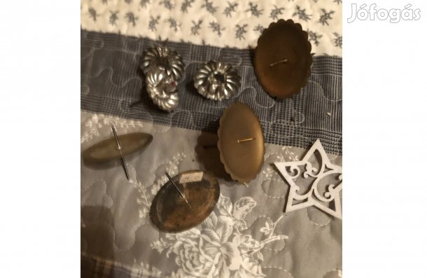 Retró karácsonyi csiptetős gyertyatartó egyben 2200 ft