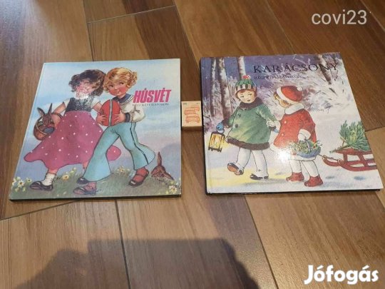 Retro karácsonyi és húsvéti képeslapok gyűjteménye könyvek együtt újsz