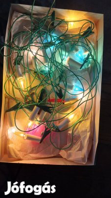 Retró karácsonyi fény fűzér égő, izzósor