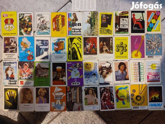 Retro kartyanaptár gyűjtemény