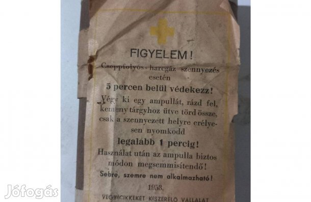 Retro katonai vegyi mentesítő csomag 1953