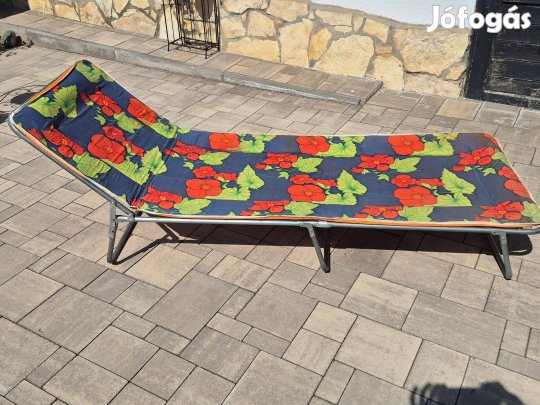 Retro kempingágy, napozóágy