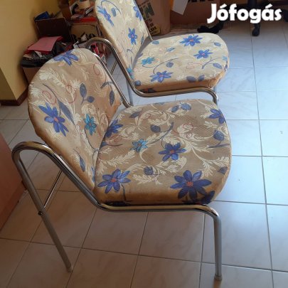 Retro kényelmes fémvázas szék 2 db.