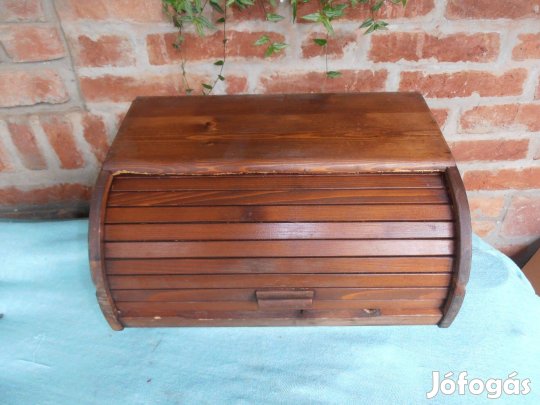 Retró kenyértartó fadoboz, kenyértároló 2500 ft/db:Lenti
