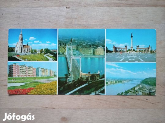 Retró képeslap Budapest látkép Thälmann / Fiastyúk utcai lakótelep egy