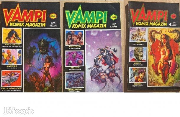 Retró képregény Vampi Komix Magazin 1989/1-2-4