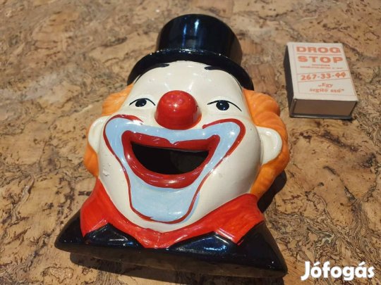 Retro kerámia bohóc fej fali díj lakás dekoráció joker
