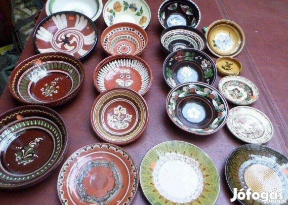 Retro kerámia kínáló tál tányér gyűjtemény