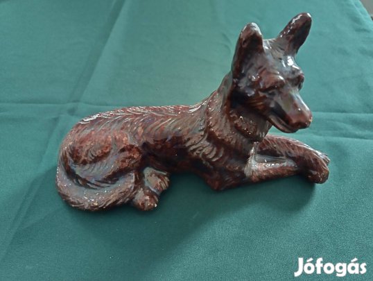 Retró kerámia kutya figura