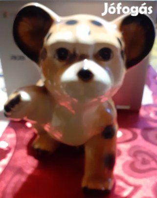 Retro kerámia leopárdkölyök figura