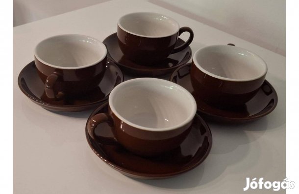Retró kerámia teás csészék alátéttel