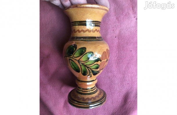 Retró kerámia váza, virágmintás virágváza 5000 Ft