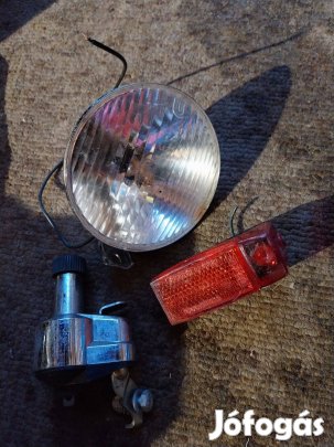 Retró kerékpár dinamós lápa világítás szett Puch Csepel KTM Peugeot