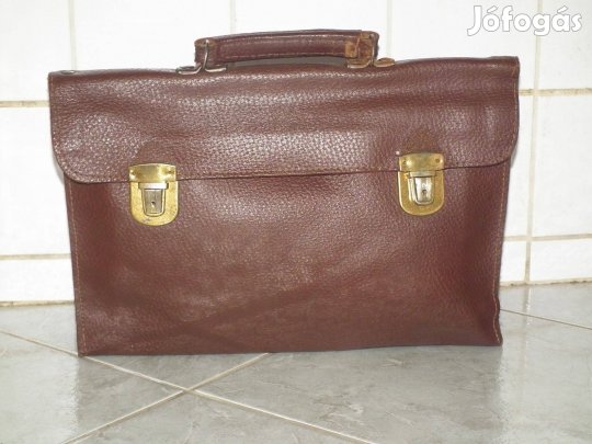 Retró kézitáska régi férfi valódi bőrtáska bőr táska nr.2