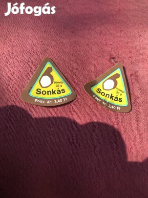 Retró kockasajt cimke 500 Ft/db