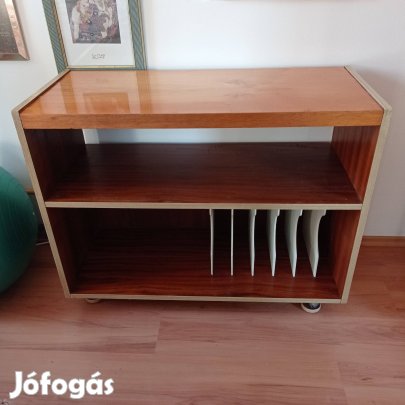 Retro komód lemez tartóval
