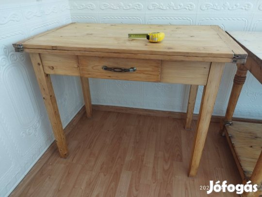 Retro konyhaasztal, fiókos, felújított