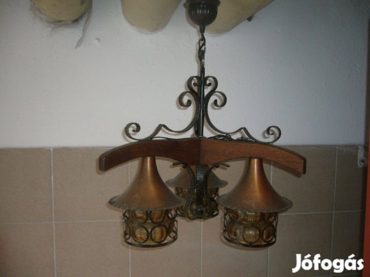 Retro kovácsolt vas lámpa