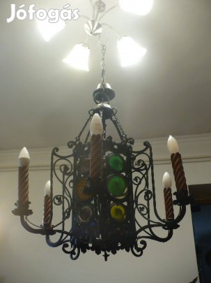 Retro kovácsoltvas mennyezeti lámpa