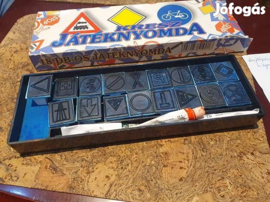 Retro kresz nyomda játék nem teljes trál minerva szocreál