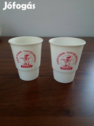 Retró különlegesség Colgate logós nyuszis műa.pohár 1980-ból