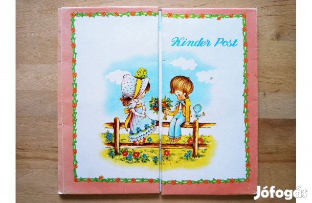 Retró levélpapír + boríték szett gyerekeknek Kinder Post