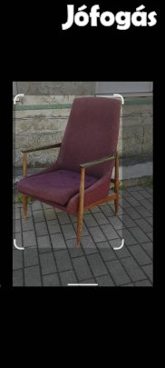 Retro magastamlás fotel 