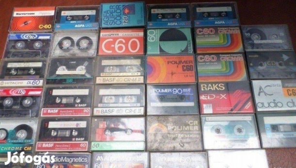 Retro magnó kazetta gyűjtemény 90 db
