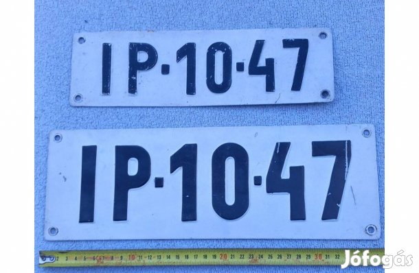 Retro magyar rendszám párban jó állapot posta is