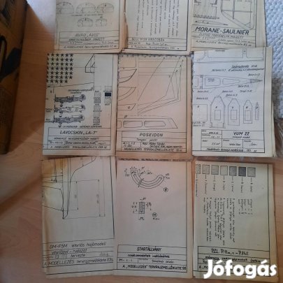 Retro makett tervrajz gyűjtemény