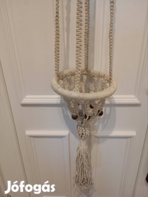 Retro makramé viragtartó 2 db 