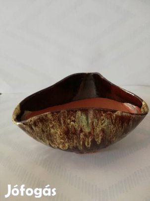 Retro mázas kerámia dísztárgy 