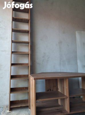 Retro média sarokszekrény polccal + egyedi CD tartó