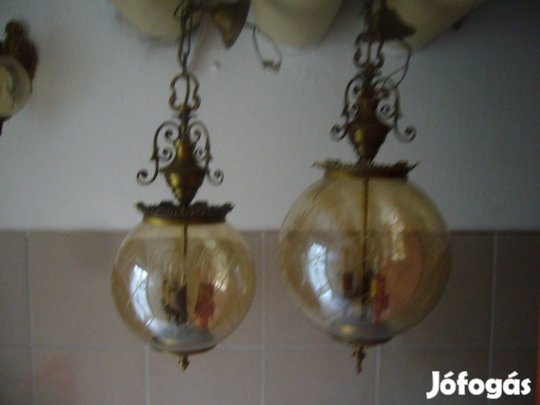 Retro mennyezeti és fali lámpa pár