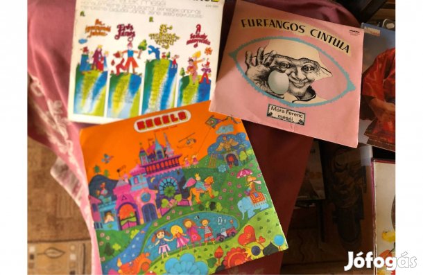 Retró mese lemez,bakelit lemez ,vynil LP 3 db egyben 2500 Ft :Lenti