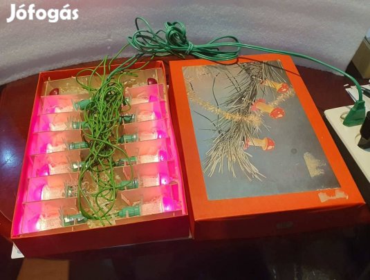 Retro meseszép eső generációs karácsonyi Zlatokov gombás fényfüzér izz