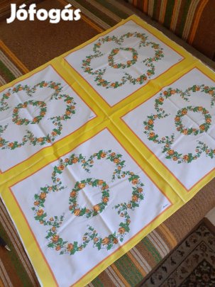 Retro mintás asztalterítő 80x80cm két funkciós