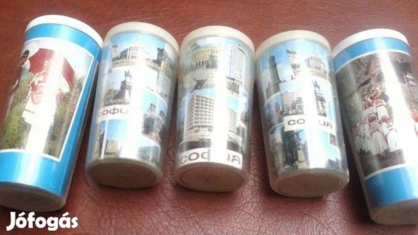 Retro műanyag pohár 1980 Bulgária