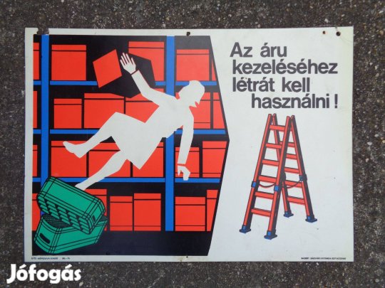 Retró munkavédelmi tábla eladó